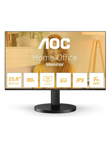 LCD Monitor, AOC, 24B3HA2, 24", Panel IPS, 1920x1080, 16:9, 100 Hz, Matte, 4 ms, Speakers, Colour Black, 24B3HA2