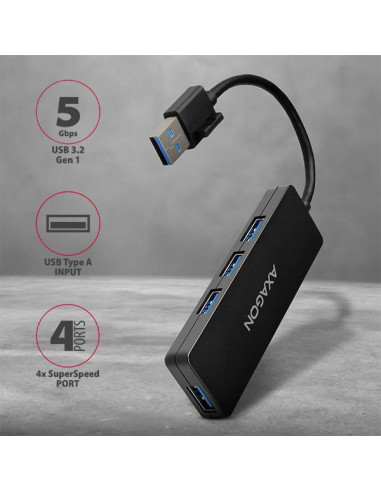 I/O HUB USB3.2 4PORT SLIM/0.14M HUE-G1A AXAGON