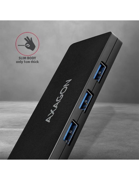 I/O HUB USB3.2 4PORT SLIM/0.14M HUE-G1A AXAGON I/O HUB USB3.2 4PORT SLIM/0.14M HUE-G1A AXAGON