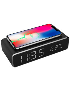 MOBILE CHARGER WRL W/DIG ALARM/CLOCK DAC-WPC-01 GEMBIRD