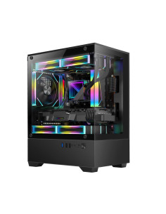 Case, GOLDEN TIGER, Raider SL-2, MiniTower, Case product features Transparent panel, Not included, Colour Black, RAIDERSL-2