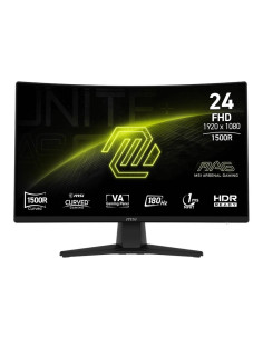 LCD Monitor, MSI, MAG 242C, 23.6", Gaming/Curved/Frameless, Matte, Panel VA, 1920x1080, 16:9, 180Hz, 1 ms, Colour Black, MAG242
