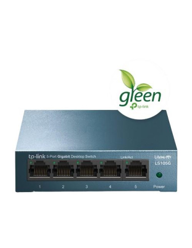 Switch, TP-LINK, LS105G, 5x10Base-T / 100Base-TX / 1000Base-T, LS105G