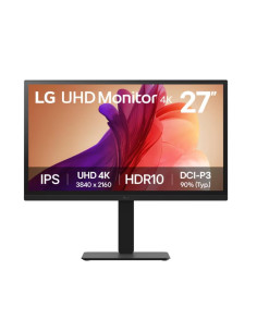 LCD Monitor, LG, 27BA45U-B, 27", 4K, Matte, Panel IPS, 3840x2160, 16:9, 60Hz, 5 ms, Speakers, Colour Black, 27BA45U-B