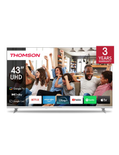 TV Set, THOMSON, 43", 4K/Smart, QLED, 3840x2160, Google TV, White, 43UG4S14W