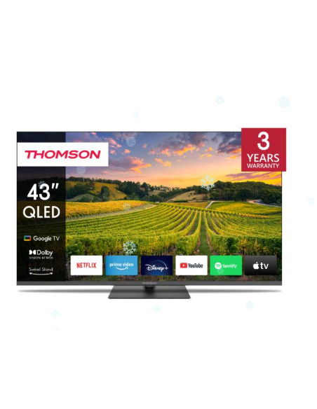 TV Set, THOMSON, 43", 4K/Smart, QLED, 3840x2160, Bluetooth, Google TV, 43QG5C14 TV Set, THOMSON, 43", 4K/Smart, QLED, 3840x2160, Bluetooth, Google TV, 43QG5C14
