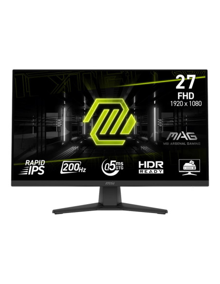 LCD Monitor, MSI, MAG 272F, 27", Gaming, Matte, Panel IPS, 1920x1080, 16:9, 200Hz, 0.5 ms, Colour Black, MAG272F