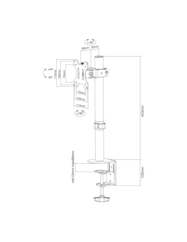 MONITOR ACC DESK MOUNT 10-32"/FPMA-D510BLACK NEOMOUNTS