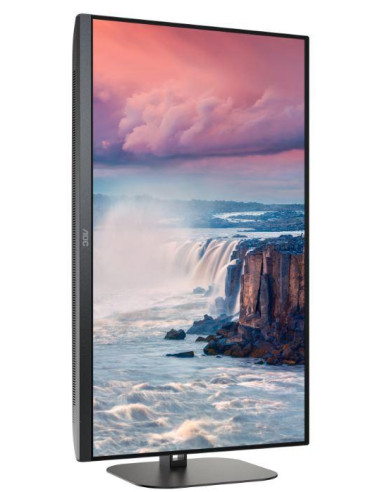 LCD Monitor, AOC, 27", Panel VA, 2560x1440, 16:9, 75 Hz, Matte, 4 ms, Speakers, Swivel, Pivot, Height adjustable, Tilt, Colour 