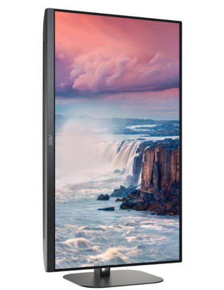 LCD Monitor, AOC, 27", Panel VA, 2560x1440, 16:9, 75 Hz, Matte, 4 ms, Speakers, Swivel, Pivot, Height adjustable, Tilt, Colour 