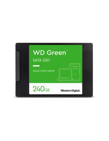 SSD, WESTERN DIGITAL, Green, 240GB, SATA 3.0, SLC, Read speed 545 MBytes/sec, 2,5", MTBF 1000000 hours, WDS240G3G0A