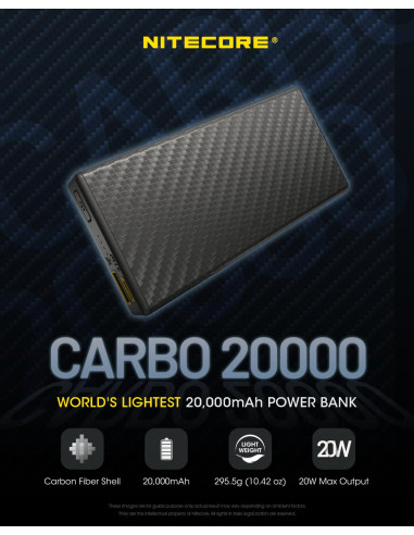 POWER BANK 20000MAH/CARBO20000 NITECORE