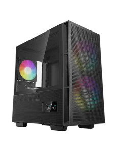 Case, DEEPCOOL, CH360 DIGITAL, MiniTower, Not included, MicroATX, MiniITX, Colour Black, CH360DIGITAL