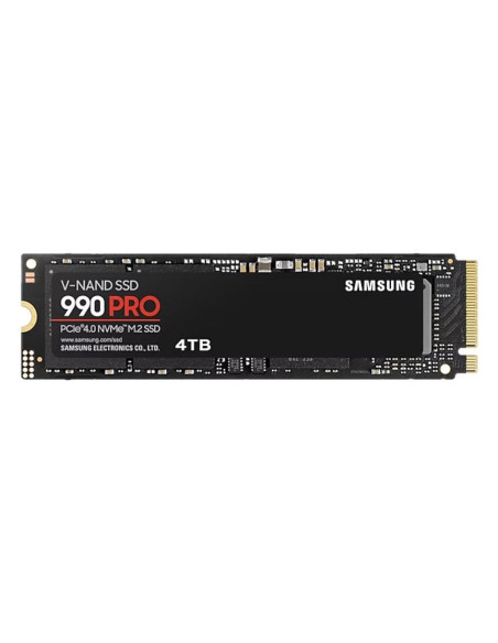 SSD, SAMSUNG, 990 PRO, 4TB, M.2, PCIe Gen4, NVMe, TLC, Write speed 6900 MBytes/sec, Read speed 7450 MBytes/sec, 2.3mm, TBW 2400 SSD, SAMSUNG, 990 PRO, 4TB, M.2, PCIe Gen4, NVMe, TLC, Write speed 6900 MBytes/sec, Read speed 7450 MBytes/sec, 2.3mm, TBW 2400