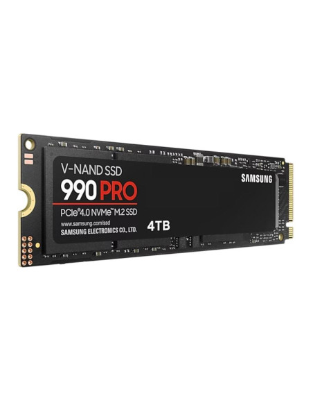 SSD, SAMSUNG, 990 PRO, 4TB, M.2, PCIe Gen4, NVMe, TLC, Write speed 6900 MBytes/sec, Read speed 7450 MBytes/sec, 2.3mm, TBW 2400 SSD, SAMSUNG, 990 PRO, 4TB, M.2, PCIe Gen4, NVMe, TLC, Write speed 6900 MBytes/sec, Read speed 7450 MBytes/sec, 2.3mm, TBW 2400