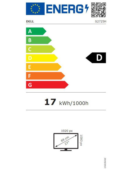 LCD Monitor, DELL, S2725H, 27", Business, Panel IPS, 1920x1080, 16:9, 100Hz, Matte, 8 ms, Speakers, Tilt, 210-BMHK LCD Monitor, DELL, S2725H, 27", Business, Panel IPS, 1920x1080, 16:9, 100Hz, Matte, 8 ms, Speakers, Tilt, 210-BMHK