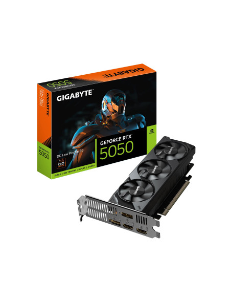 Graphics Card, GIGABYTE, NVIDIA GeForce RTX 5050, 8 GB, GDDR6, 128 bit, PCIE 5.0 16x, GPU 2587 MHz, Triple slot Fansink, GV-N50