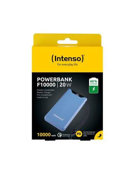 POWER BANK USB 10000MAH QC3.0/BLUE F10000 7332035 INTENSO
