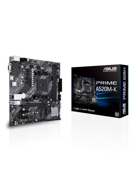 Mainboard, ASUS, AMD A520, SAM4, MicroATX, 2xPCI-Express 3.0 1x, 1xPCI-Express 3.0 16x, 1xM.2, Memory DDR4, Memory slots 2, 1x1 Mainboard, ASUS, AMD A520, SAM4, MicroATX, 2xPCI-Express 3.0 1x, 1xPCI-Express 3.0 16x, 1xM.2, Memory DDR4, Memory slots 2, 1x1