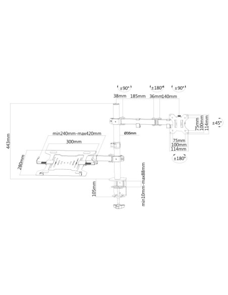 MONITOR ACC SCREEN &DESK MOUNT/FPMA-D550NOTEBOOK NEOMOUNTS
