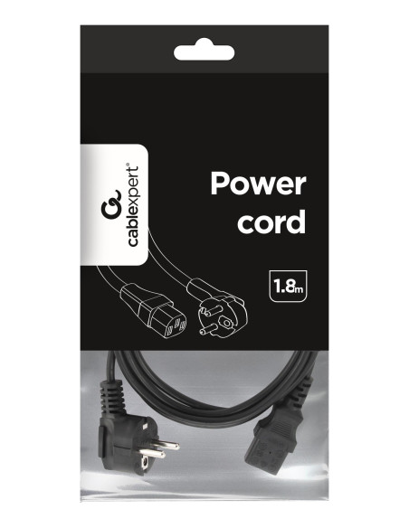 CABLE POWER EU 1M 6A/PC-186-1M GEMBIRD CABLE POWER EU 1M 6A/PC-186-1M GEMBIRD