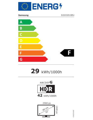 LCD Monitor, SAMSUNG, Odyssey G5 G51C, 32", Gaming, 2560x1440, 16:9, 165Hz, 1 ms, Swivel, Pivot, Height adjustable, Tilt, Colou