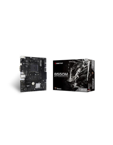 Mainboard, BIOSTAR, AMD B550, SAM4, Micro-ATX, Memory DDR4, Memory slots 2, 2xPCI-Express 3.0 1x, 1xPCI-Express 3.0 16x, 1xPCI-