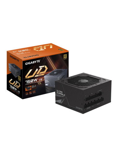 Power Supply, GIGABYTE, UD750GM PG5 V2, ATX 3.1, 750 Watts, Efficiency 80 PLUS GOLD, PFC Active, MTBF 100000 hours, GP-UD750GMP