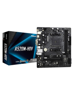 Mainboard, ASROCK, AMD A520, SAM4, Micro-ATX, Memory DDR4, Memory slots 2, 1xPCI-Express 3.0 1x, 1xPCI-Express 3.0 16x, 1xM.2, 
