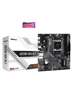 Mainboard, ASROCK, AMD A620, SAM5, Micro-ATX, Memory DDR5, Memory slots 2, 2xPCI-Express 3.0 1x, 1xPCI-Express 4.0 16x, 2xM.2, 