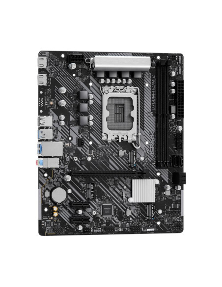 Mainboard, ASROCK, Intel B760 Express, LGA1700, Micro-ATX, Memory DDR5, Memory slots 2, 2xPCI-Express 3.0 1x, 1xPCI-Express 4.0 Mainboard, ASROCK, Intel B760 Express, LGA1700, Micro-ATX, Memory DDR5, Memory slots 2, 2xPCI-Express 3.0 1x, 1xPCI-Express 4.0