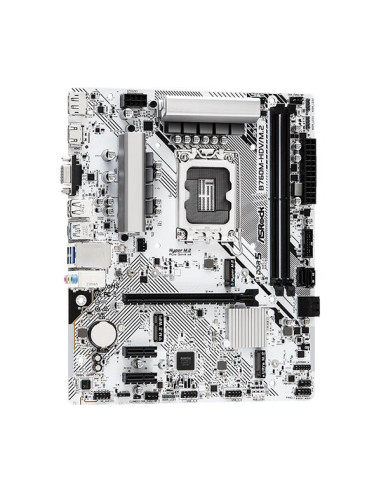 Mainboard, ASROCK, Intel B760 Express, LGA1700, Micro-ATX, Memory DDR5, Memory slots 2, 2xPCI-Express 3.0 1x, 1xPCI-Express 4.0