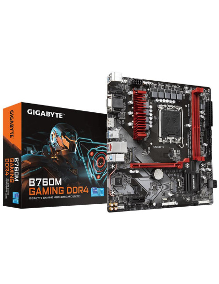 Mainboard, GIGABYTE, Intel B760 Express, LGA1700, Micro-ATX, Memory DDR4, Memory slots 2, 1xPCI-Express 3.0 1x, 1xPCI-Express 4 Mainboard, GIGABYTE, Intel B760 Express, LGA1700, Micro-ATX, Memory DDR4, Memory slots 2, 1xPCI-Express 3.0 1x, 1xPCI-Express 4