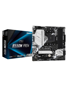 Mainboard, ASROCK, AMD B550, SAM4, MicroATX, 1xPCI-Express 3.0 1x, 1xPCI-Express 3.0 16x, 1xM.2, 1xPCI-Express 4.0 16x, Memory 