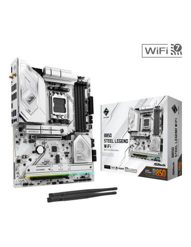 Mainboard, ASROCK, AMD B850, SAM5, ATX, Memory DDR5, Memory slots 4, 1xPCI-Express 4.0 16x, 1xPCI-Express 5.0 16x, 1xM.2, 1xHDM