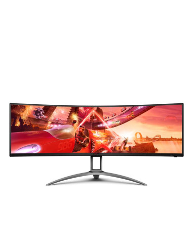 LCD Monitor, AOC, AG493UCX2, 48.8", Gaming/Curved, Panel VA, 5120x1440, 32:9, 165Hz, Matte, 4 ms, Speakers, Swivel, Height adju