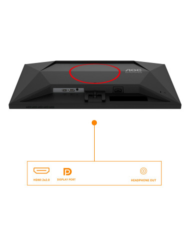 LCD Monitor, AOC, 23.8 ", 1920 x 1080 pixels, Full HD, Native aspect ratio 16:9, LED, Flat, 24G4HRE