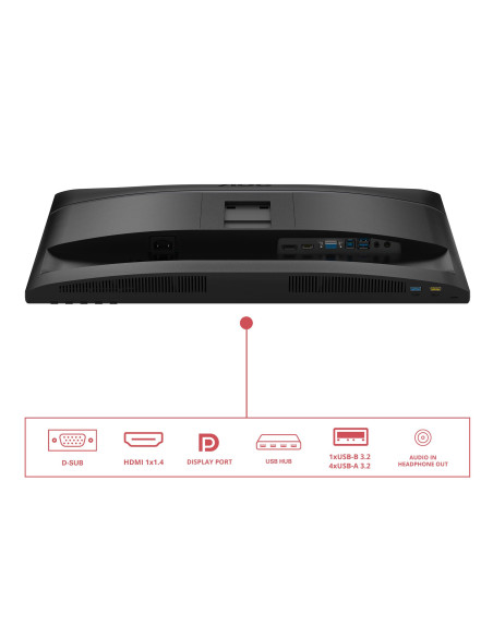 LCD Monitor, AOC, 60.5 cm (23.8"), 1920 x 1080 pixels, Full HD, Native aspect ratio 16:9, LED, Flat, 24E4U