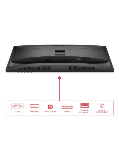 LCD Monitor, AOC, 27 ", 1920 x 1080 pixels, Full HD, Native aspect ratio 16:9, LED, Flat, 27E4U