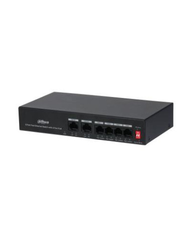 Switch, DAHUA, PFS3006-4ET-36, PoE ports 4, 36 Watts, DH-PFS3006-4ET-36