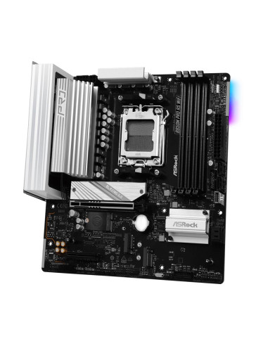 Mainboard, ASROCK, AMD B850, SAM5, Micro-ATX, Memory DDR5, Memory slots 4, 1xPCI-Express 4.0 4x , 1xPCI-Express 5.0 16x, 1xM.2,