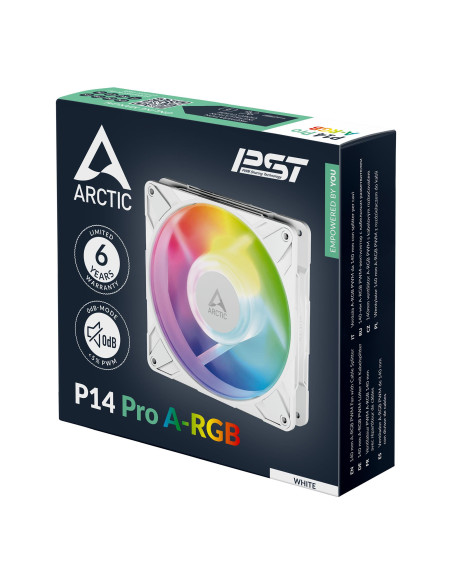 CASE FAN 140MM P14 PRO A-RGB/WHT ACFAN00318A ARCTIC CASE FAN 140MM P14 PRO A-RGB/WHT ACFAN00318A ARCTIC