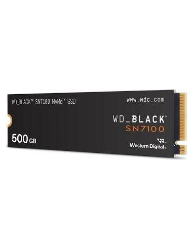 SSD, WESTERN DIGITAL, Black SN7100, 500GB, M.2, PCIe Gen4, NVMe, 3D TLC, Write speed 5800 MBytes/sec, Read speed 6800 MBytes/se