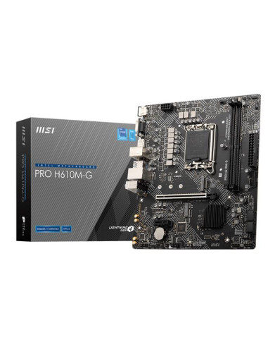 Mainboard, MSI, Intel H610, LGA1700, Micro-ATX, Memory DDR5, Memory slots 2, 1xPCI-Express 1x, 1xPCI-Express 16x, 1xM.2, 1x15pi