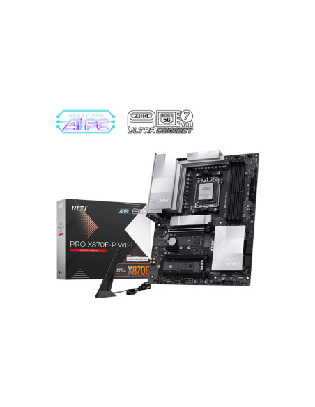 Mainboard, MSI, AMD X870E, SAM5, ATX, Memory DDR5, Memory slots 4, PROX870E-PWIFI Mainboard, MSI, AMD X870E, SAM5, ATX, Memory DDR5, Memory slots 4, PROX870E-PWIFI