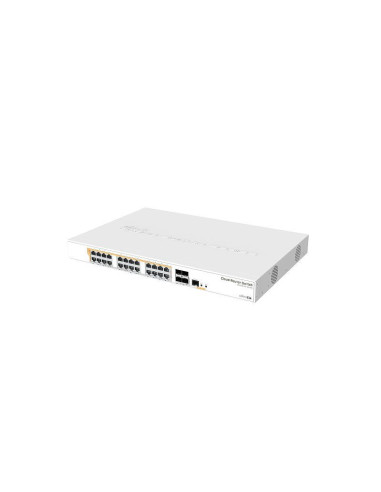 Switch, MIKROTIK, Type L3, Rack, 24x10Base-T / 100Base-TX / 1000Base-T, 4xSFP+, 1xRJ45, CRS328-24P-4S+RM