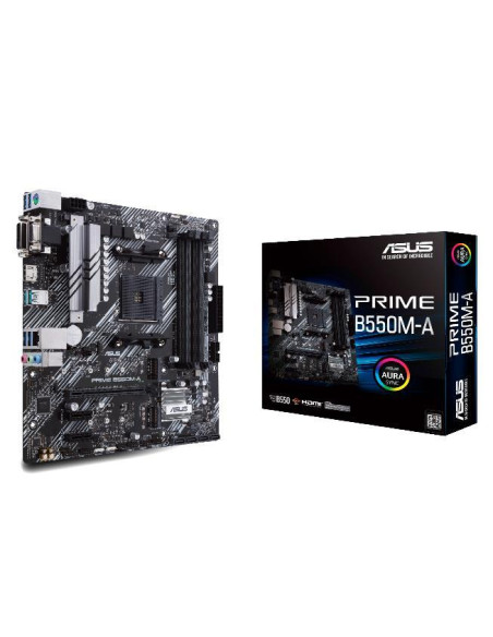 Mainboard, ASUS, AMD B550, SAM4, MicroATX, Memory DDR4, Memory slots 4, 2xPCI-Express 3.0 1x, 1xPCI-Express 4.0 16x, 2xM.2, 1x1 Mainboard, ASUS, AMD B550, SAM4, MicroATX, Memory DDR4, Memory slots 4, 2xPCI-Express 3.0 1x, 1xPCI-Express 4.0 16x, 2xM.2, 1x1