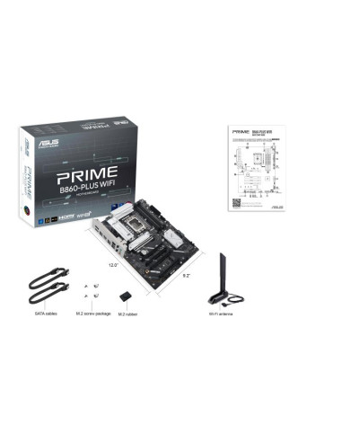 Mainboard, ASUS, Intel B860 Express, LGA1851, ATX, Memory DDR5, Memory slots 4, PRIMEB860-PLUSWIFI