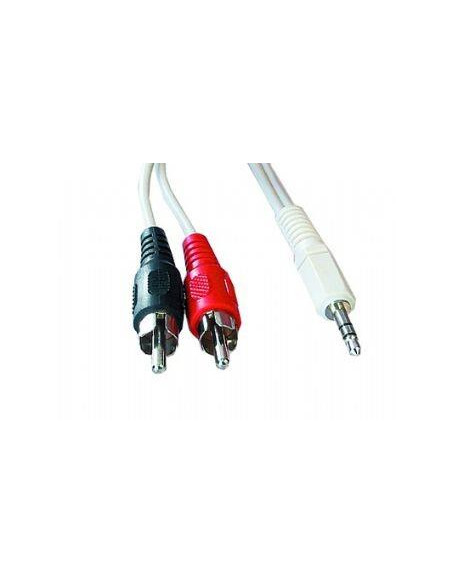CABLE AUDIO 3.5MM TO 2RCA 2.5M/CCA-458-2.5M GEMBIRD CABLE AUDIO 3.5MM TO 2RCA 2.5M/CCA-458-2.5M GEMBIRD