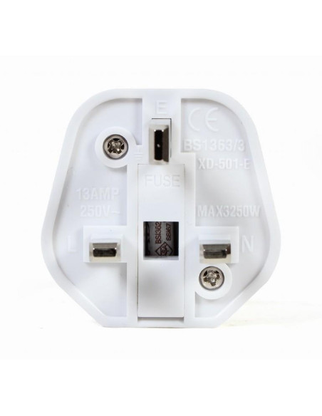 POWER ADAPTER AC EU TO UK 13A/A-AC-EUFUKM-01 GEMBIRD POWER ADAPTER AC EU TO UK 13A/A-AC-EUFUKM-01 GEMBIRD